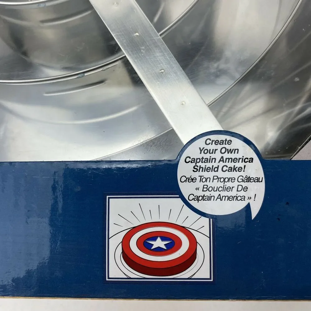 Disney Cake Pan Set Marvel Captain America Shield Super Hero Kids Birthday New